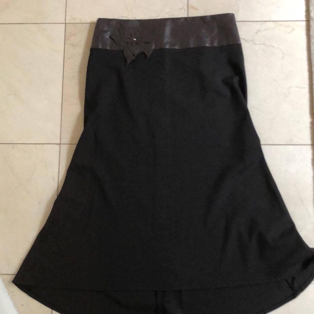 Belted designer trumpet skirt